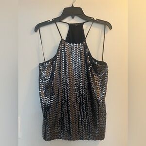 Guess Black and Silver Sequin Camisole
